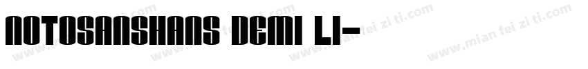notosanshans demi li字体转换